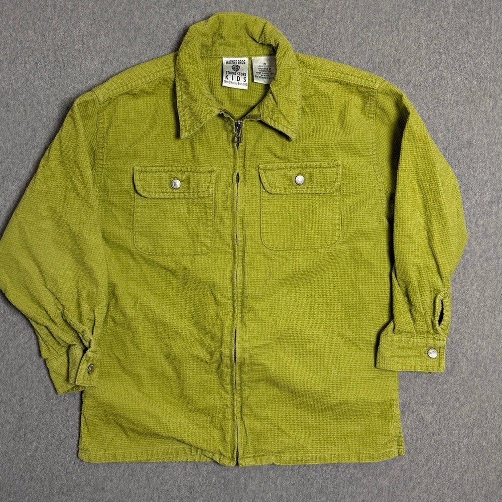 Vintage 1998 Warner Bros. Scooby-Doo Textured Zip Up Jacket Kids Size Medium M - Picture 2 of 9